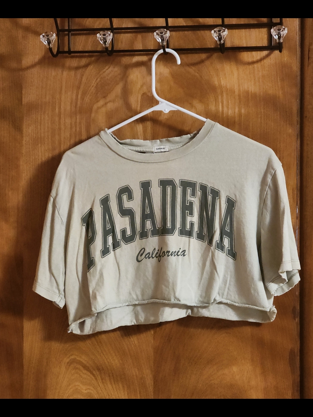 Garage Cream Pasadena California Cropped Tee - Picture 2 of 3